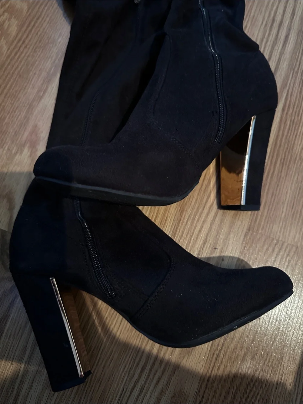 Black Over-the-Knee Women's High Heel Boots